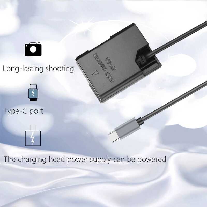 ❃ PD  Type-C Ep-5A En-El14แบตเตอรี่เลียนแบบแหล่งจ่ายไฟสำหรับ Nikon D3100, D3200, D3300,D3400,D51    