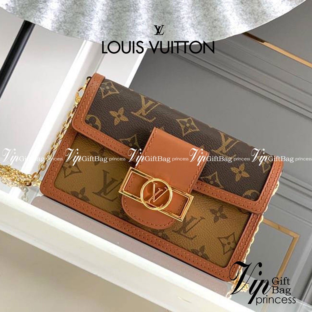 หนังแท้ LOUIS VUITTON DAUPHINE CHAIN WALLET / LV DAUPHINE พร้อมส่งที่ไทย งานหนังแท้ทั้งใบ เกรดเทพออ