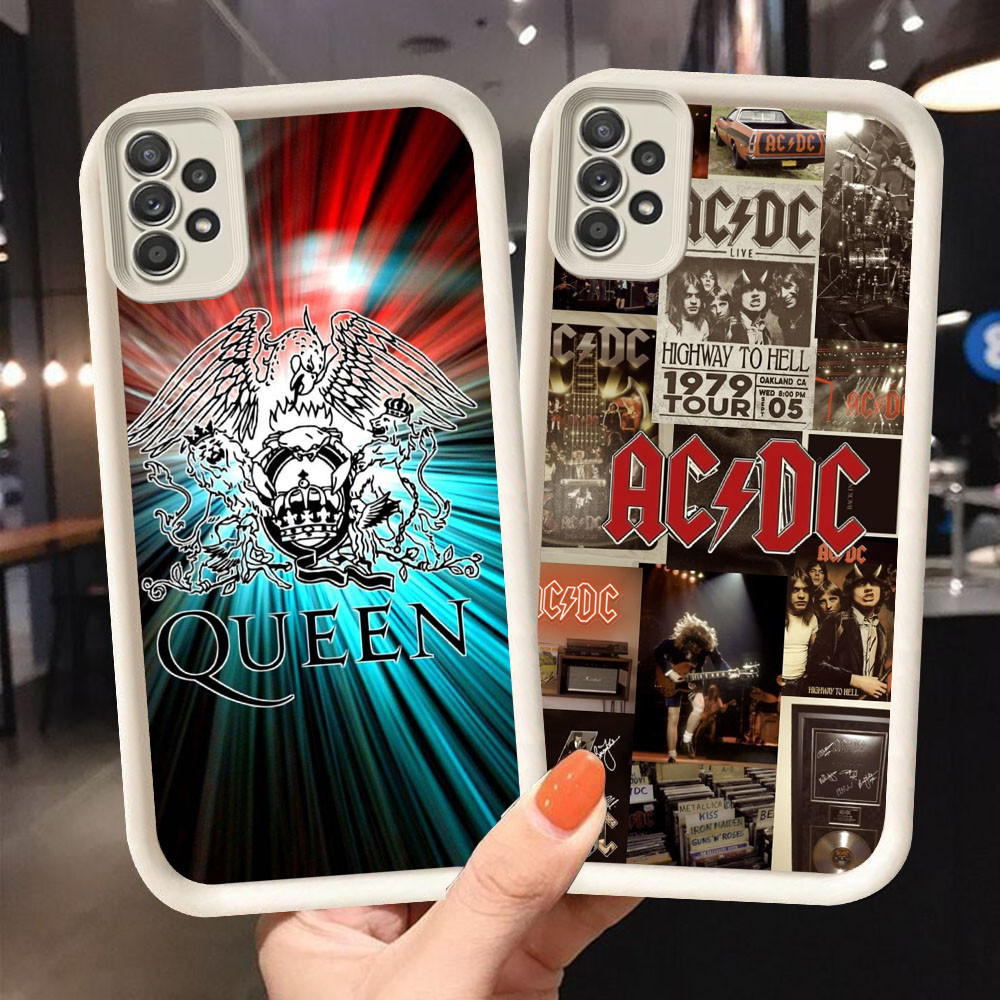 CK-1 AC DC Queen Nirvana หรูหราปลอกซิลิโคนสําหรับ Samsung A32 A52S A52 A33 A73 A23 A72 A13 A53