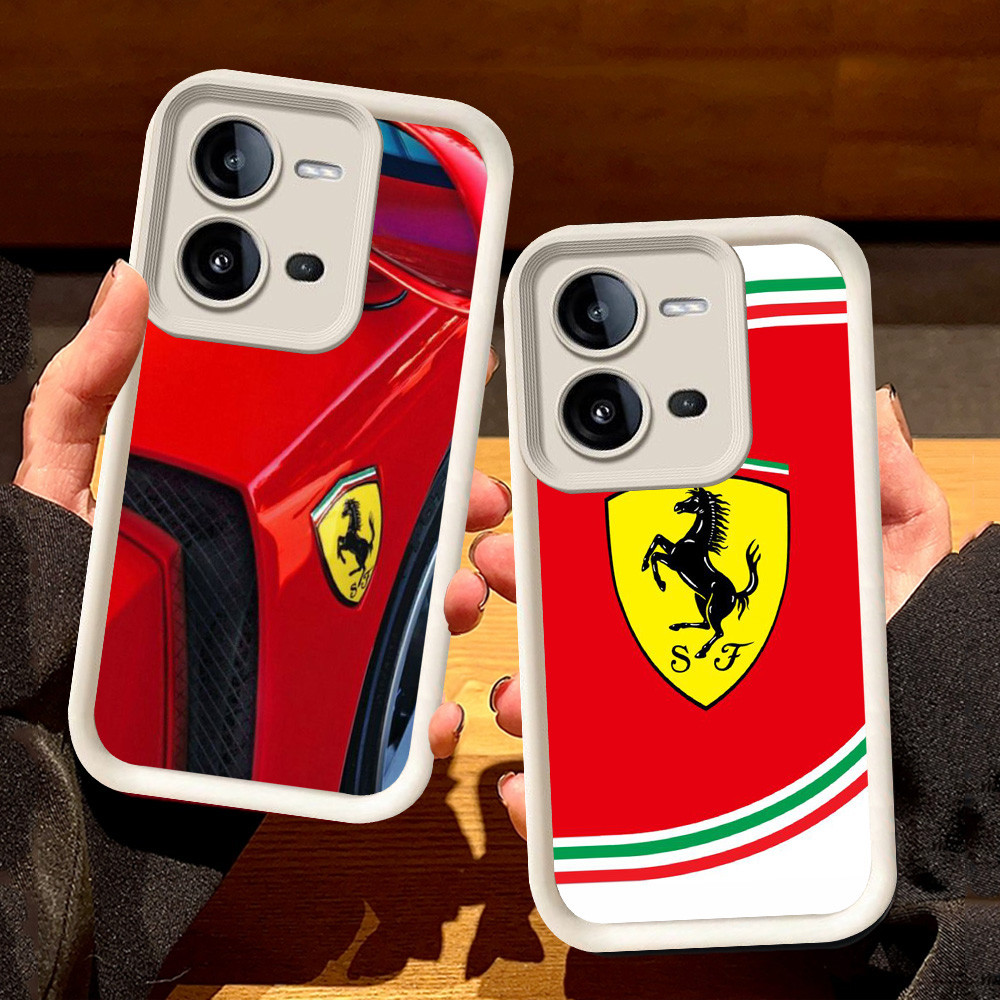 ปลอกสีขาวสําหรับ VIVO Y51S Y51 V25E V25 Y200 Y33 V50 Lite Y51A Y53s Y75 V23 V23E Y31 5G S43 Ferrari