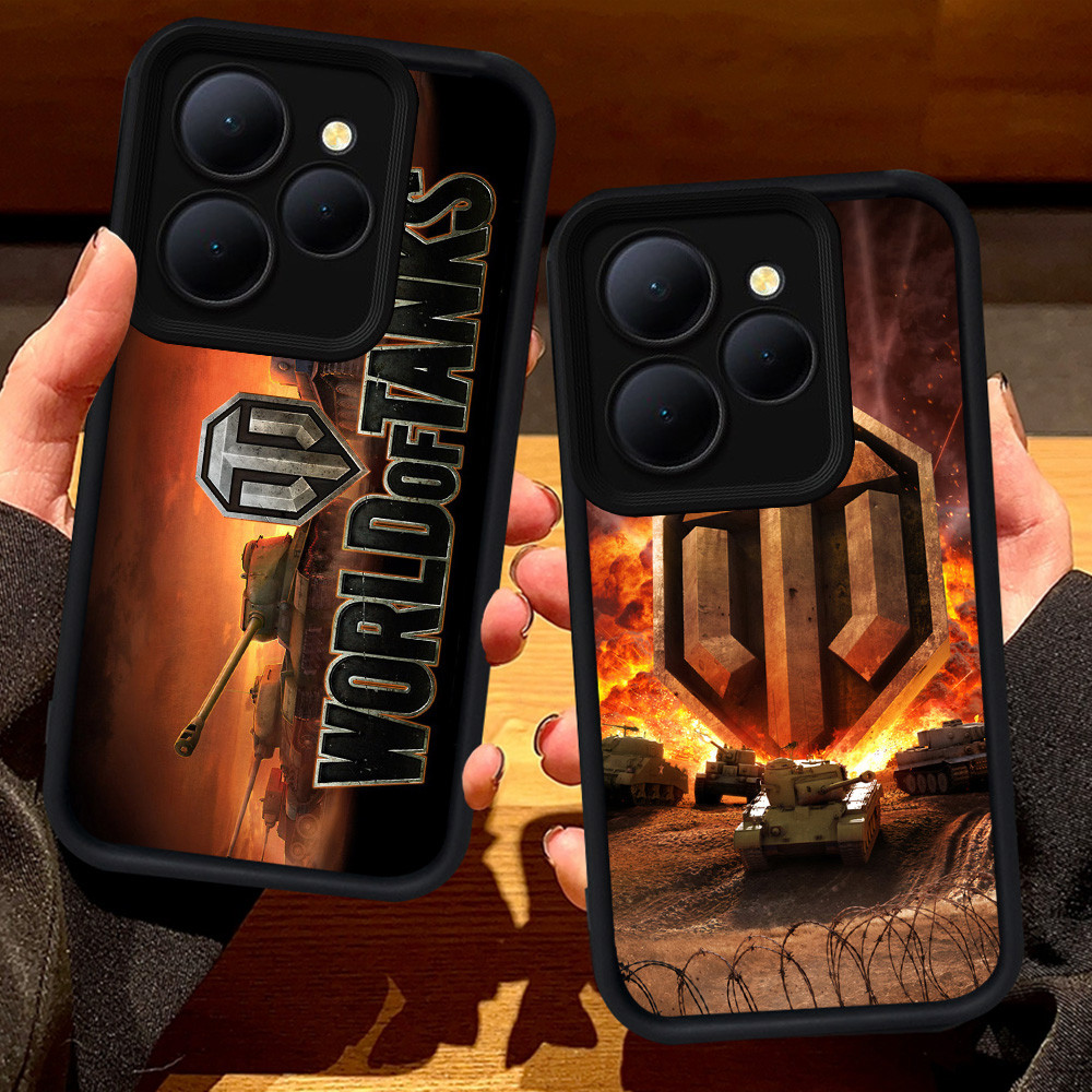 S128 World of Tanks Casing สําหรับ Tecno POP Spark 30C GO1 GO2 20 Pova 5 6 4 9 GO1S 8 7 Pro GO 2024 