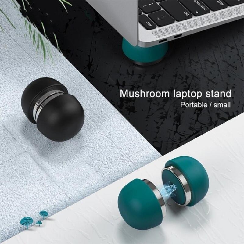Chuyi เห็ดมินิแล็ปท็อปเดสก์ท็อป Magnetic Booster Pad แบบพกพา Lazy Stand Anti Slip การกระจายความร้อน Pad