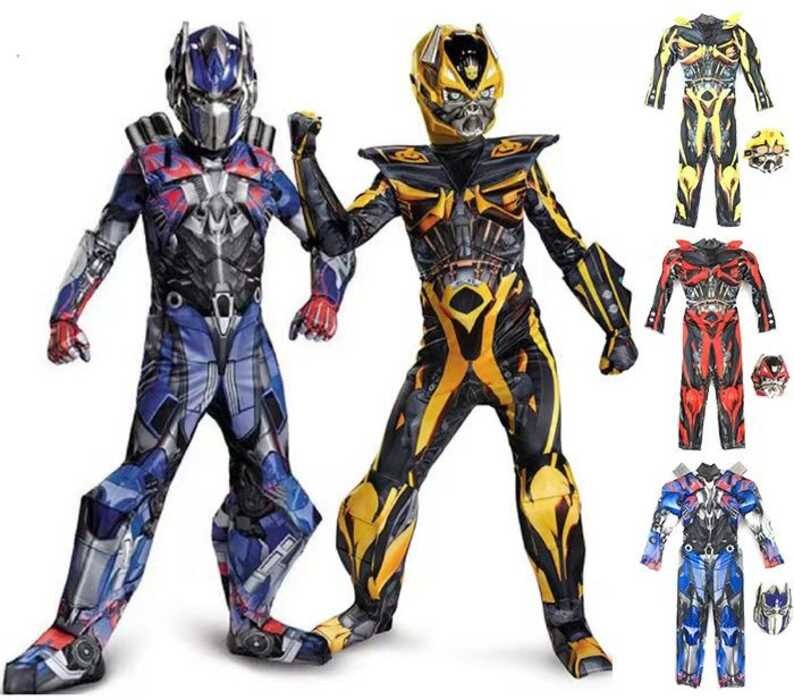 LY Homesik Kids Muscle Costume Child Cosplay Hornet Optimus Prime Iron Man Children's Armor Perform
