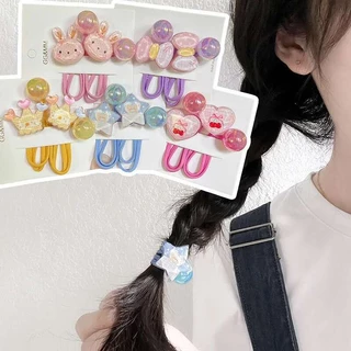 มงกุฎรูปหัวใจสำหรับเด็ก แบบยืดหยุ่นได้ อุปกรณ์เสริมผมน่ารัก