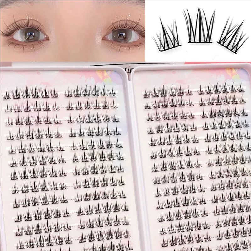 ▥ MJ คุณภาพสูง Beauty Book 32 แถว Eyelash Extension 384 PCS Lash กลุ่ม