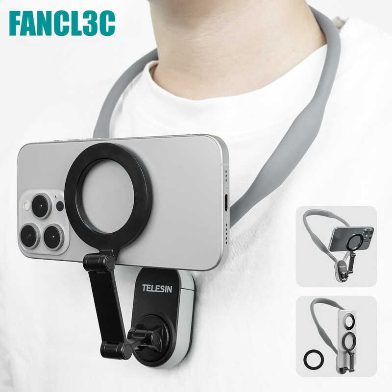 ❤ แม่เหล็กติดคอสำหรับโทรศัพท์, ที่วางโทรศัพท์มือถือแบบคล้องคอ Pov/Vlog