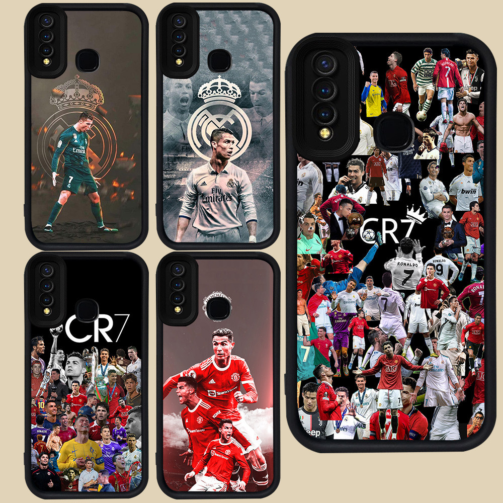 ปลอกสีดําสําหรับ VIVO Y15 Y91 Y12 Z1 Pro Y19 Y30i Y91C Y30 Y50 V9 Y93 Y95 Y17 R6 CR7 Ronaldo