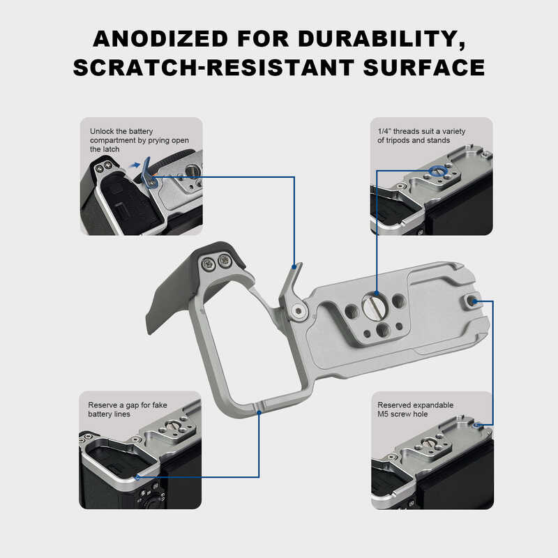 ❥ Fomozer Handgrip L ที่จับรูปร่างสำหรับ A7c2/A7cr เข้ากันได้กั