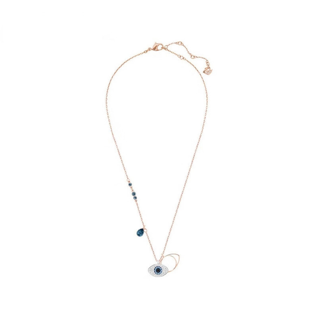 【100%ของแท้】Swarovsk สร้อยข้อมือ/สร้อยคอ แท้ สวารอฟสกี้ Symbolic Blue eyes ของขวัญที่ดีที่สุด 100%