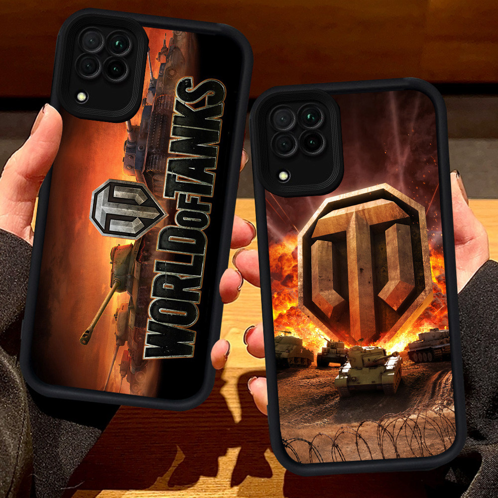S128 World of Tanks Casing สําหรับ Samsung A04 A05 F04 A04E M04 J7 A22 A12 A06 J2 Prime Pro 5G สีดํา