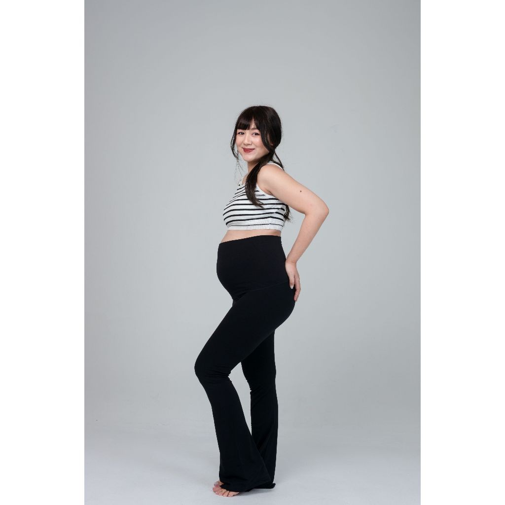 Lily legging ขาบาน เลกกิ้งคนท้องขาบาน ที่ใส่สบายที่สุด เลกกิ้งคุณแม่ Flare maternity leggings