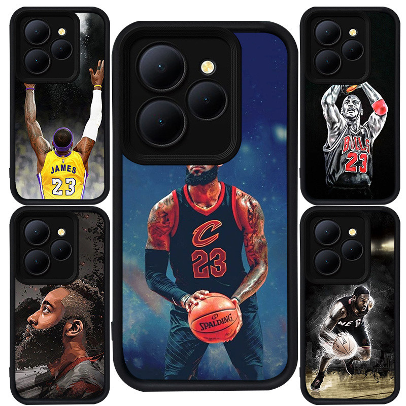 เคสสําหรับ ITEL A80 A90 P65 A70 A50 RS4 S23 P55 5G ซิลิโคนสีดํา M-39 LeBron James