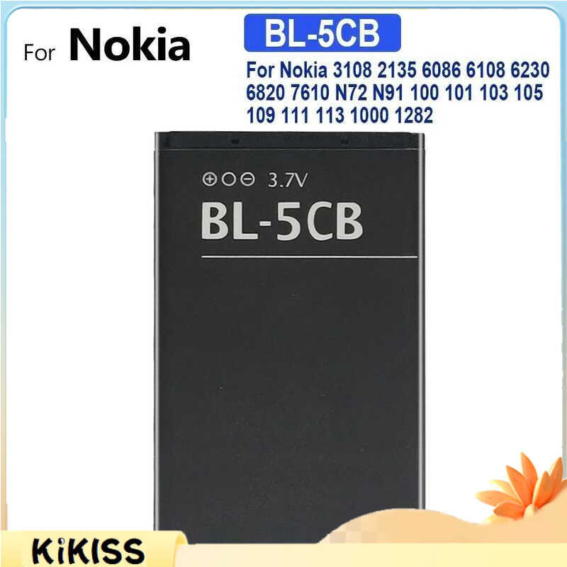 BL-5CB 800mAh สำหรับ Nokia 3108 2135 6086 6108 6230 6820 7610 N72 N91 100 101 103 105