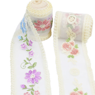 (2หลา/แพ็ค) 8-9เซนติเมตรกุหลาบเย็บปักถักร้อยลูกไม้อุปกรณ์ผมร…