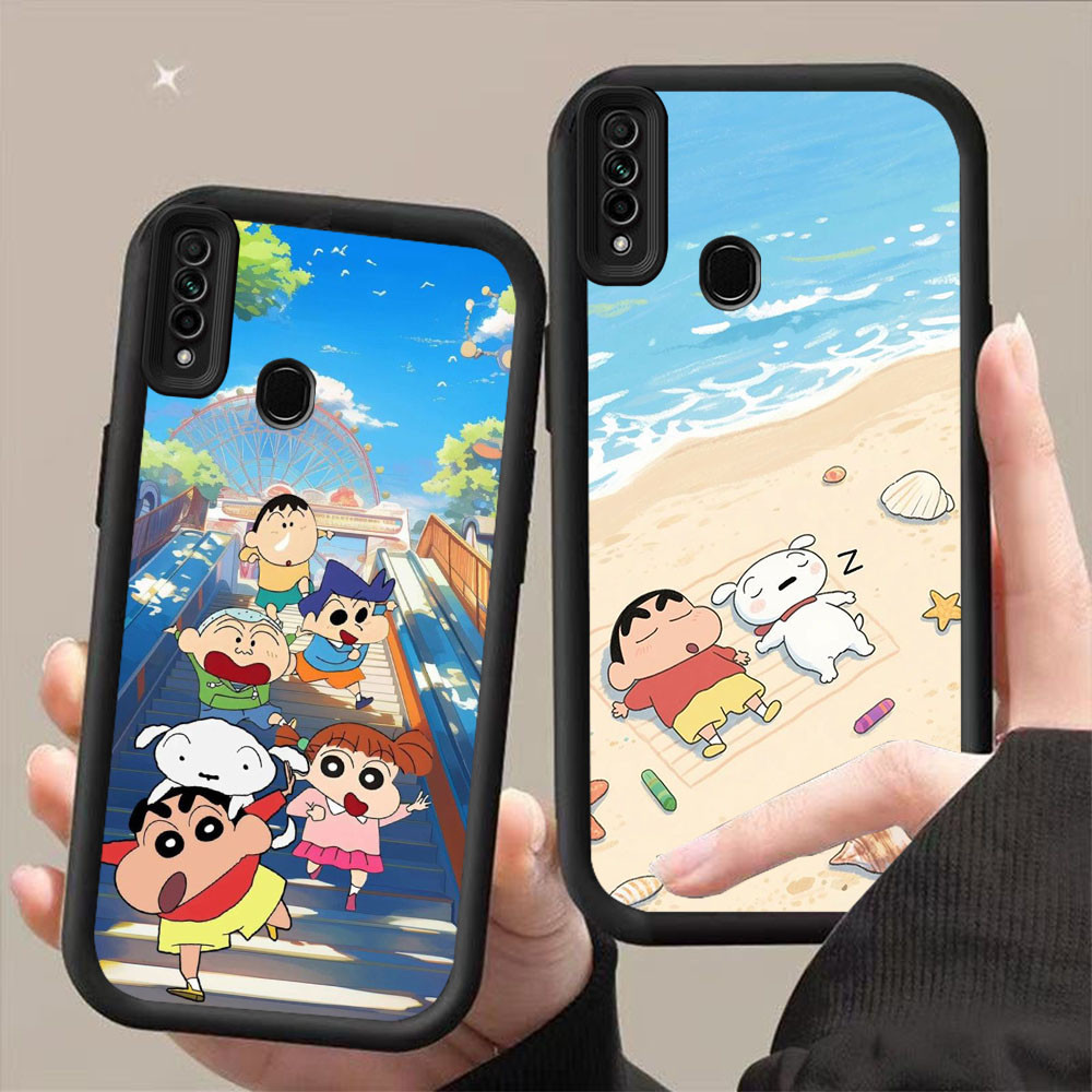 AA-7 Crayon Shinchan กันกระแทกสําหรับ OPPO A31 F15 A91 Reno 3 Realme 6i C3 5s 5i 5 Narzo 10 10A 20A