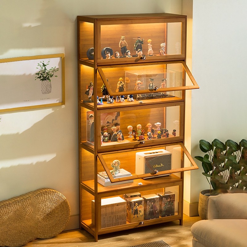 hot🔥การประกันคุณภาพ🔥 import Display Cabinet Model Toy Handmade Transparent Glass Acrylic Showcase