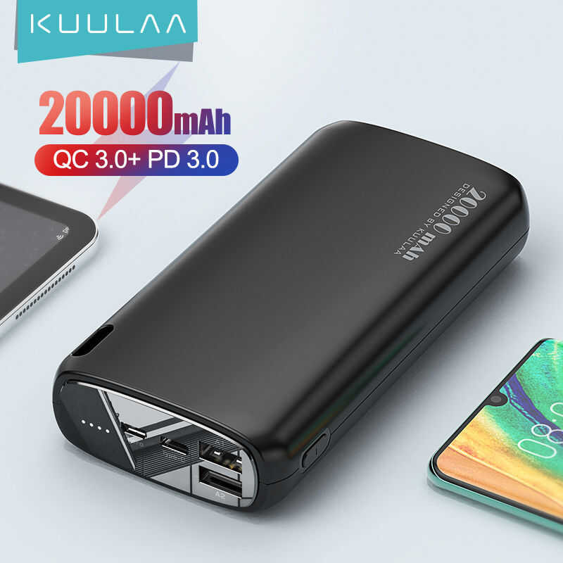 ❤ KUULAA Powerbank Original 20000Mah 26800Mah Portable Large Capacity Charging Power Bank Mobil