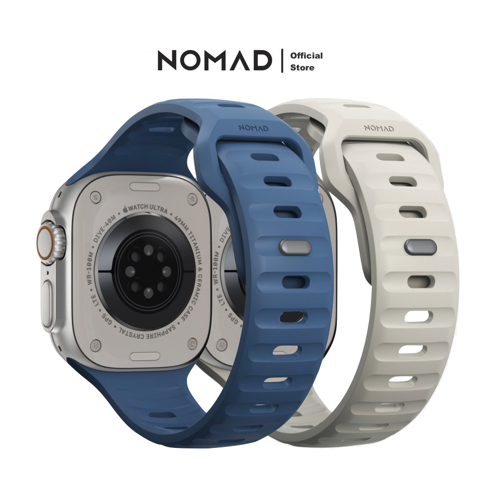 สายนาฬิกา NOMAD Sport Strap FKM 45 Naval/ Stone - Black Hardware