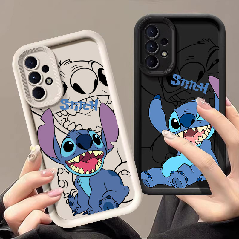 SAMSUNG Stitchน่ารักอะนิเมะเคสโทรศัพท์สําหรับsamsung Galaxy A55 A54 5G A52 A53 A72 4G A35 A34 A32 A25 A23 A21S A16 A15 A14 A13 ซิลิโคนนุ่มป้องกันกล้อง