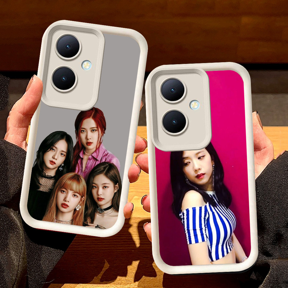 เคสสีขาวสําหรับ OPPO Reno 8T 11 11F 13F 10 Pro 5G S66 BLACKPINK