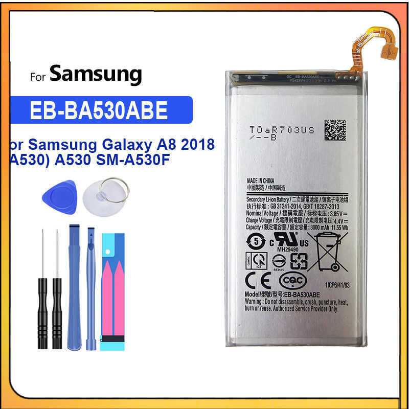 EB-BA530ABE 3000mAh Battery For Samsung Galaxy A8 2018 A530 SM-A530F SM-A530 A530F A530F/DS
