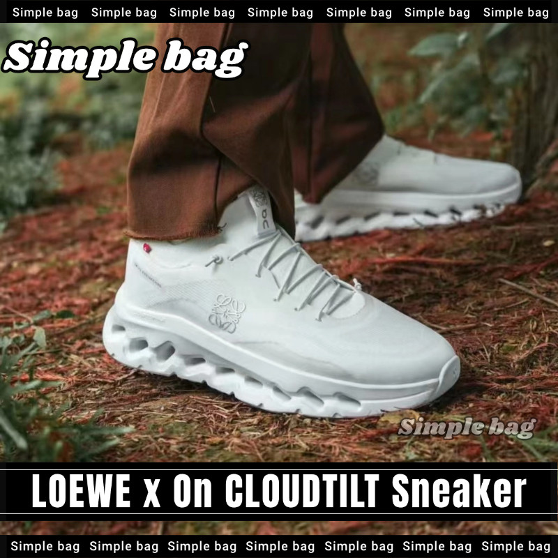 LOEWE x On CLOUDTILT Sneaker Running Shoes รองเท้าผ้าใบ Men's shoes / Women's shoes #Simple bag