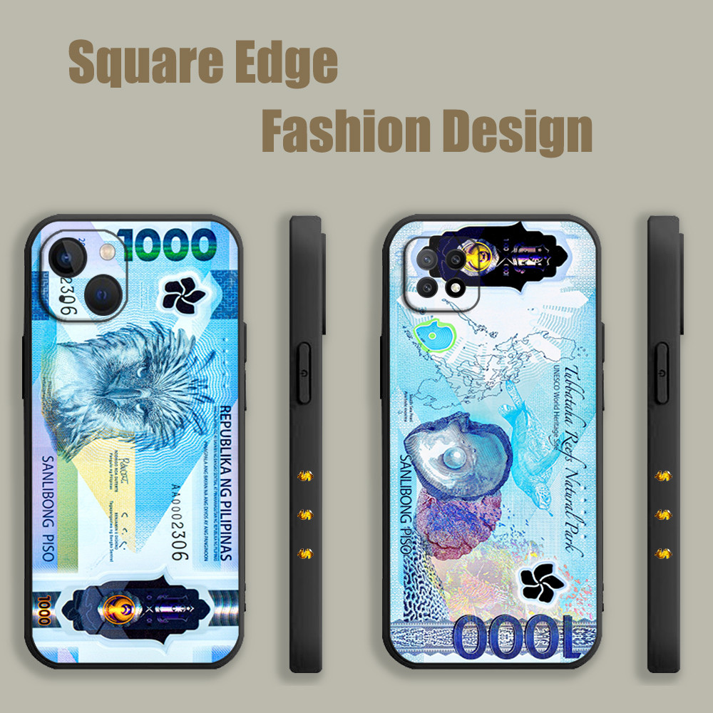 ปลอกสําหรับ Redmi Note 11 11t 11s Pro Plus Money ใหม่ 1000 Peso CWF07 เคสโทรศัพท์ขอบสี่เหลี่ยม