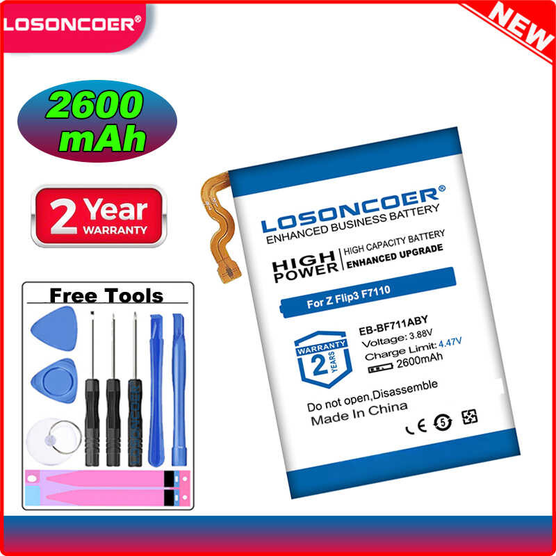 ❥ 1200Mah-2600Mah สำหรับ Samsung Galaxy Z Flip3พลิก3 5G Eb-Bf711aby Sm-F711b F7110 E