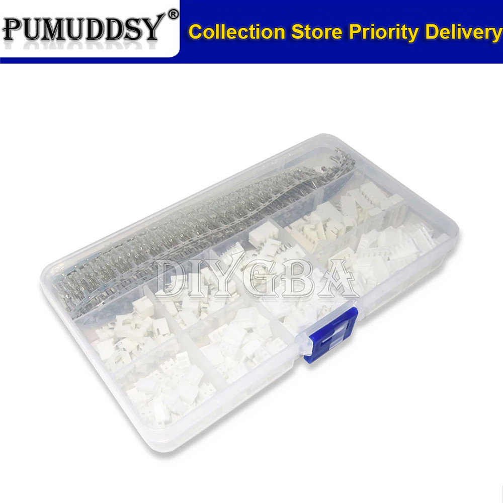 560pcs XH2.54 2p 3p 4p 5 pin 2.54mm Pitch Terminal Kit/Housing/pin Header JST Connector สายไฟตัวเชื่