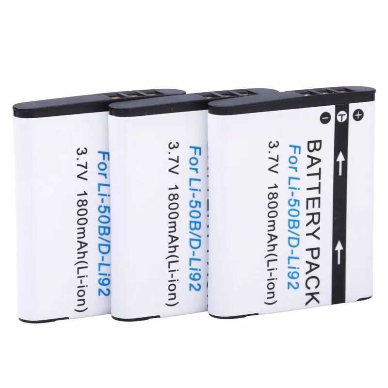 ❃ 2Pcs  Probty Li-50B LI 50B แบตเตอรี่สำหรับ Olympus Vr-340 30Sw Tough 6000 6020 8000 80 MJU 20 ❃