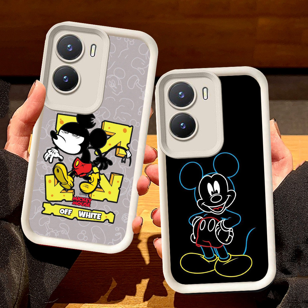 ปลอกสีขาวสําหรับ VIVO Y22 Y22s Y75 IQOO Z9 13 Z10 Y35 Z9X Y15a Y55 Y15s Y01 Y16 Y56 T4 5G S68 มิกกี้