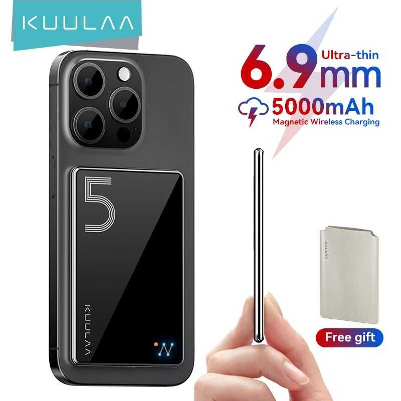 ❤ Kuulaa 5000Mah Power Bank Pd20w พาวเวอร์แบงค์ แม่เหล็ก ไร้สาย Wireless Magsafe Powerbank For
