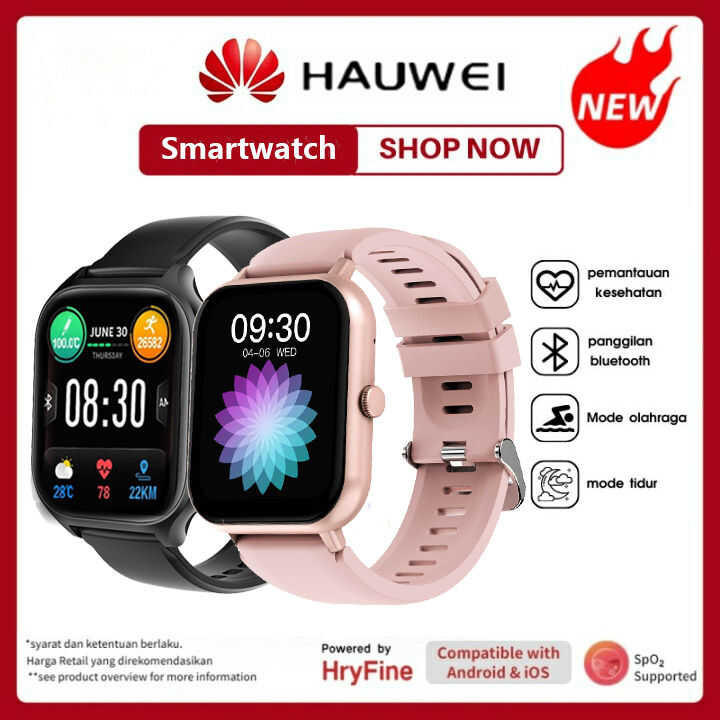 ❤ 【ของแท้100%】2024 ใหม่ Hauwei นาฬิกาสมาร์ทสัมผัสได้เต็มจอ เครื่องวัดอัตราการเต้นของหัวในาฬิกาอ