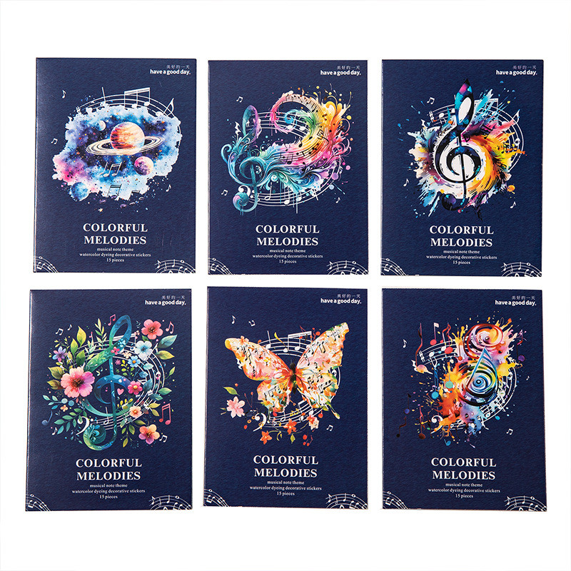 15 ชิ้น Kawaii เครื่องเขียนสติกเกอร์ที่มีสีสัน melodys DIY Craft Scrapbooking อัลบั้ม Junk Journal Happy Planner ไดอารี่ - รูปที่ 3