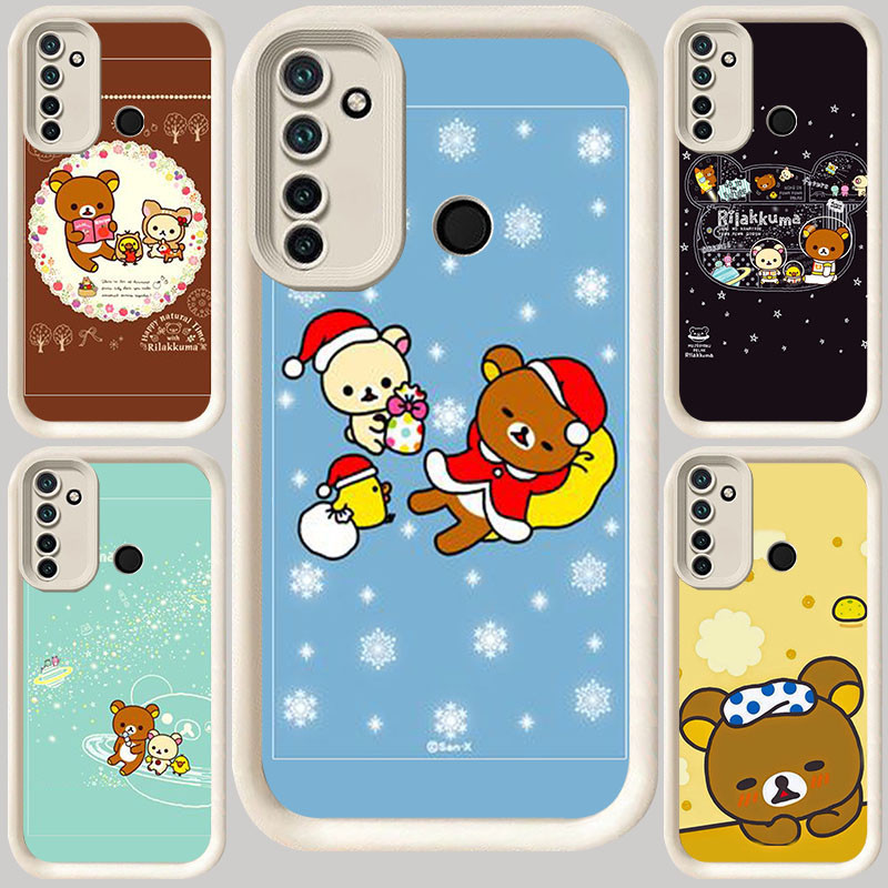 M-89 น่ารัก Rilakkuma สีขาวสําหรับ Realme 14 14t 14x C71 C73 9i 5i C75 C2s C2 6i C17 Narzo 20A 5 10A