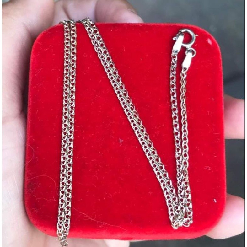 สร้อยคอทองคำแท้ 18K น้ำหนัก 2.27 กรัม ความยาว 16 นิ้วราคา 5,200.- ส่ง