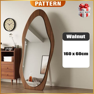 PATTERN Nordic Irregular Wood Frame Mirror Full Length Cloud Mirror Ins Modern Nordic Tall OOTD Hanging Full Body