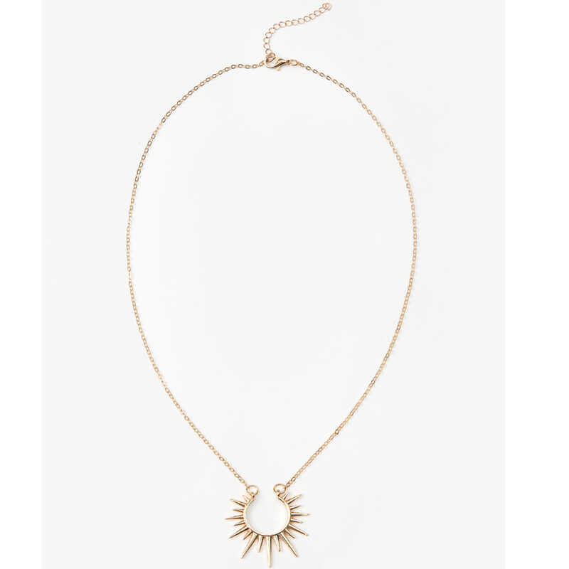 ▣ Cider Sun Decor Metallic Necklace สร้อยคอผู้หญิงสร้อยคอจี้พระอา