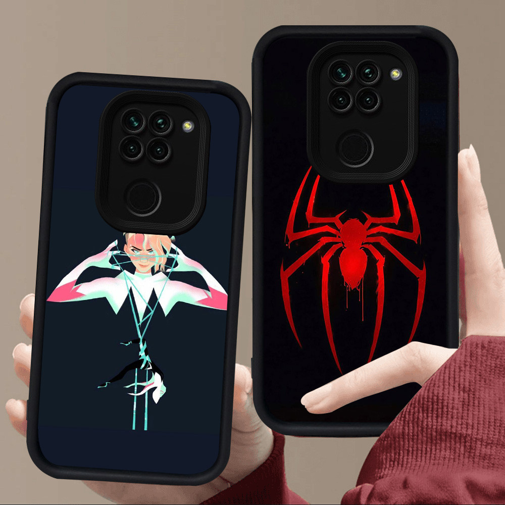 E73 เคส Spider-Man สําหรับซิลิโคนสีดํา Xiaomi Redmi Note 8 9S 9 Pro Max