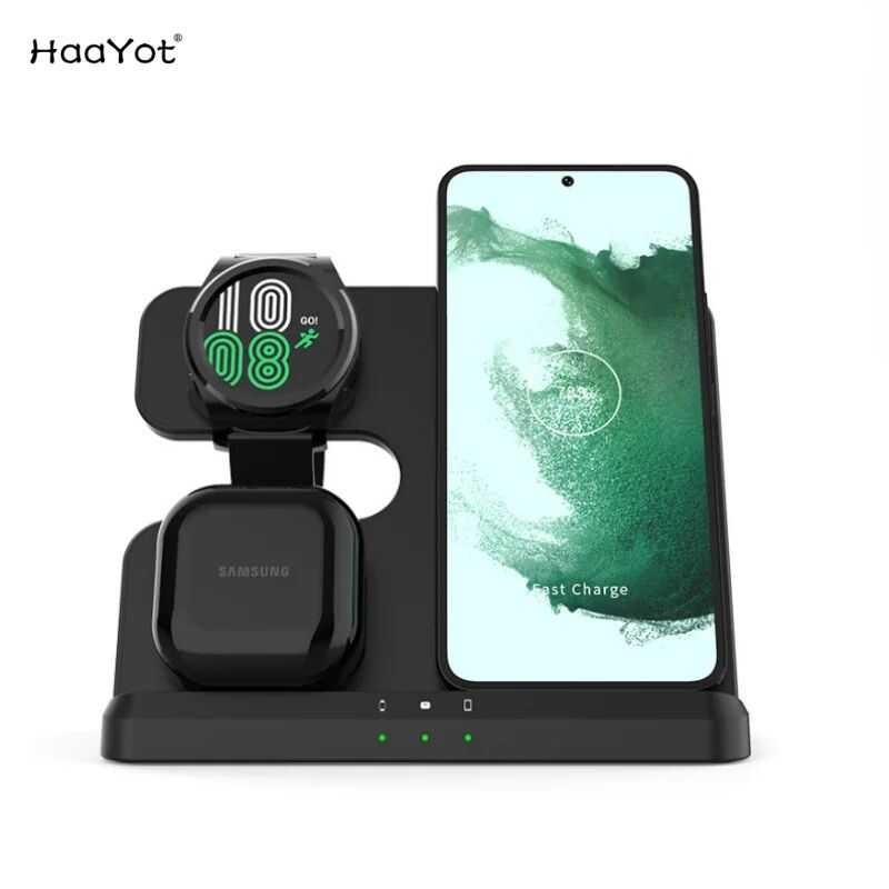 ❤ Galaxy And Buds/Phones 3 In 1 Charger Wireless Charging Station For Samsung Watch 7 5 Pro/4 A