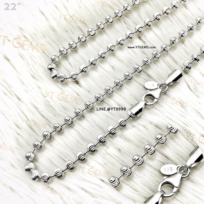 สร้อยคอเงินแท้ ลายอิตาลี 4 มม. 22 นิ้ว YTG-9488
