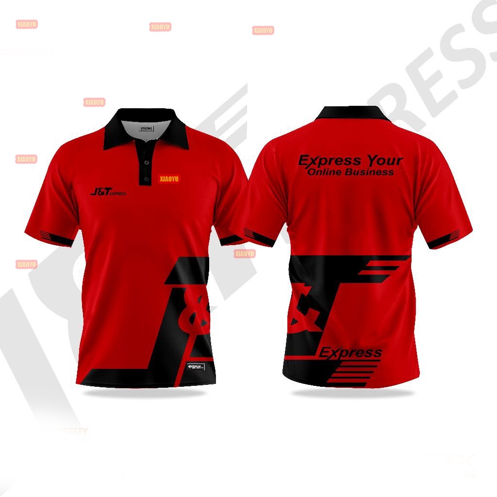 พารามา!! | Original Jnt Express Jersey พิมพ์เต็ม Cool J&t Package Courier Driver เสื้อผ้า