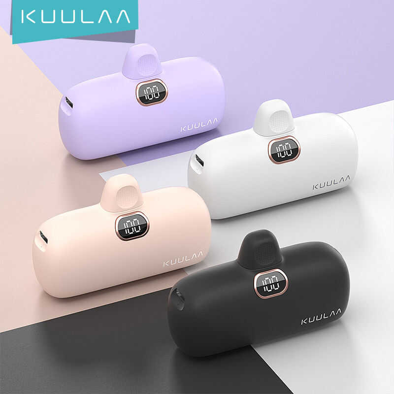 ❤ Kuulaa 20W Mini พาวเวอร์แบงค์ ขนาดเล็ก แบบพกพา 5000Mah Power Bank แบตสำรองไร้สายแบบ Powerbank