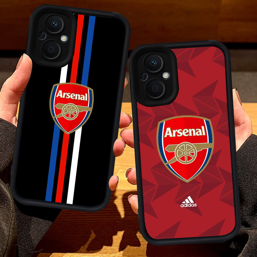 S130 A-Arsenal-FC Casing สําหรับ OPPO Reno 7 8 7Z Find X5 Lite 8Z 5G สีดํา