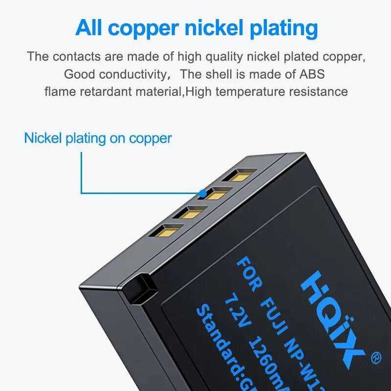 ❃ HQIX  สําหรับ Fujifilm X100v Xt200 X-T30 Mark II X-M5 กล้อง Np-W126s Dual Charger แบตเตอรี่ ❃