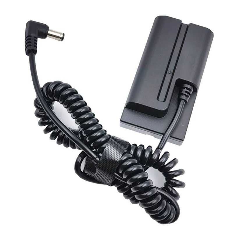 ▥ DC Power Adapter สำหรับขั้วต่อ D-Tap To Np-F แบตเตอรี่เลียนแบบสำหรับ Sony Np-F550 Np-F570 Np-