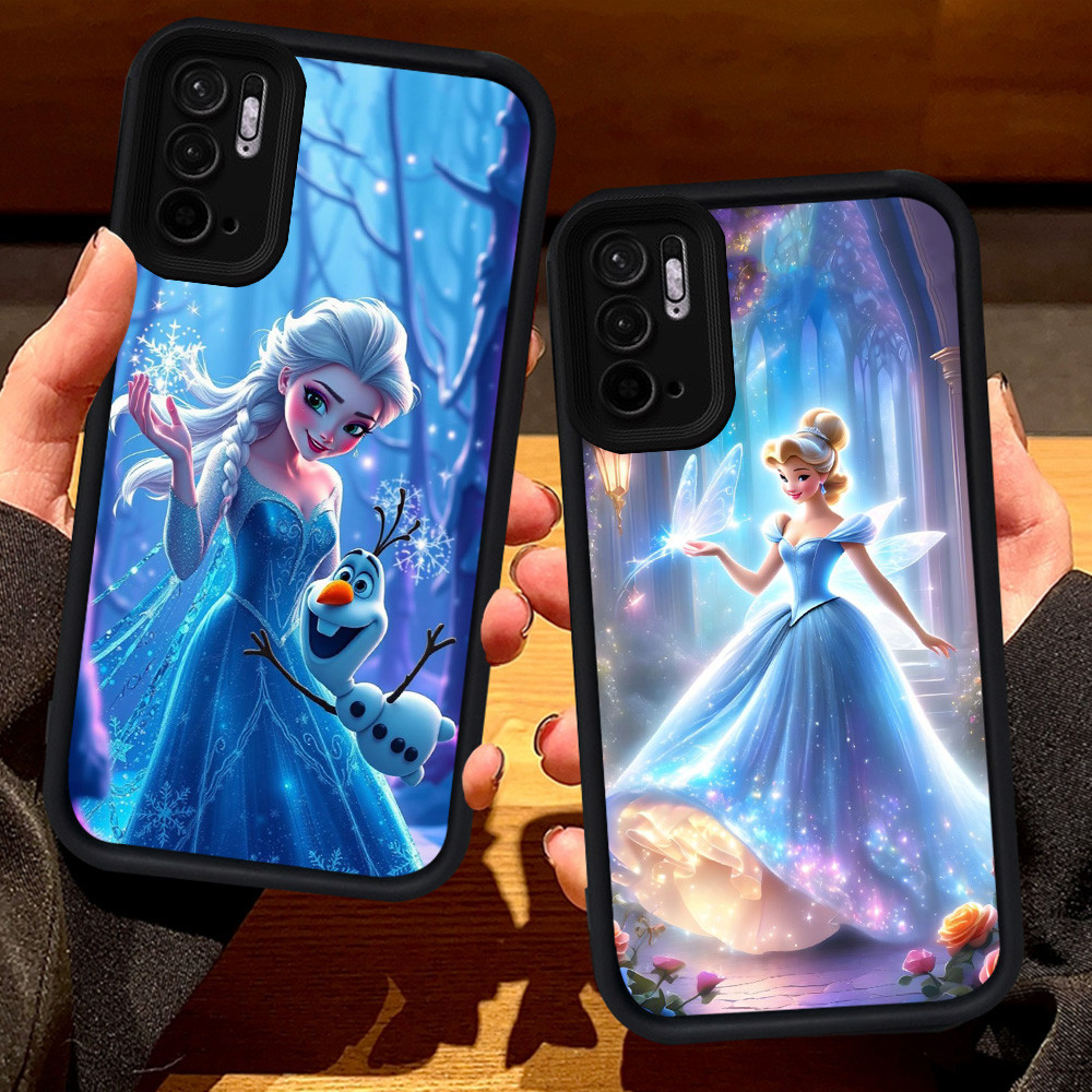 S119 Frozen Casing สําหรับ Xiaomi Redmi Note 11s 11 SE 10 10s 10T 11T Pro 5G สีดํา