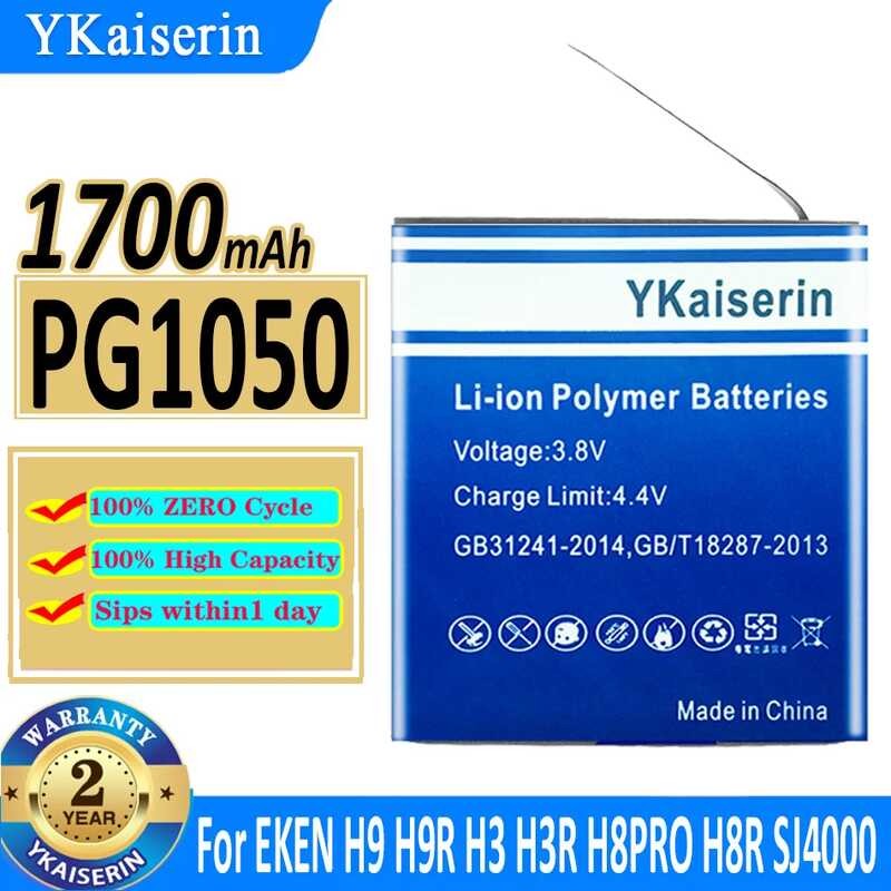YKaiserin แบตเตอรี่ PG1050 for EKEN H9 H9R H3 H3R H8PRO H8R SJ4000 SJCAM SJ5000 M10 SJ5000X Camera