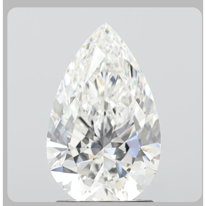 เพชร Pear 2.02 ct F VVS2 Lab Grown Diamond พร้อมใบเซอ IGI