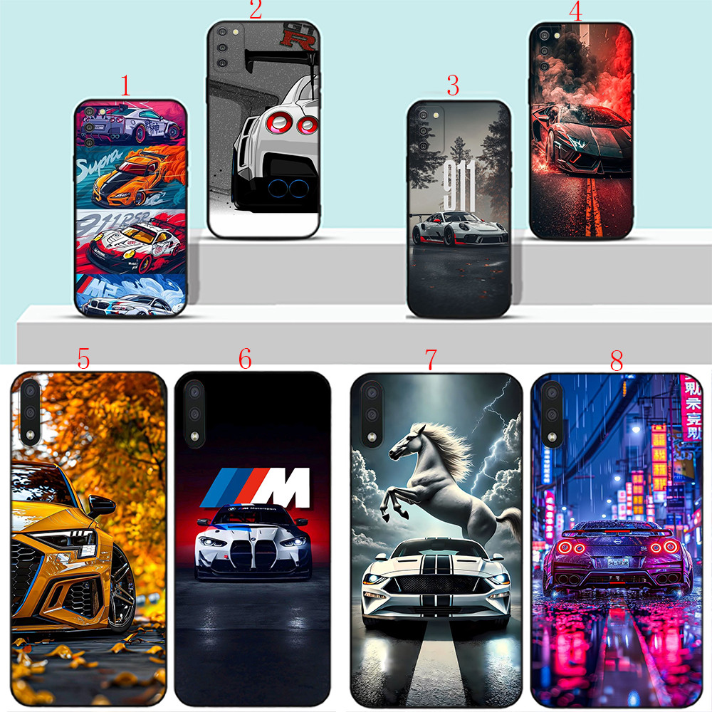 Huawei Y5P Y6P Y8P Y7A Y9A Y7 Prime 2019 Nova 3i 5i 5T Mate 10 20 Pro AF15 กีฬารถหรูหรานุ่มสีดําเคสโ